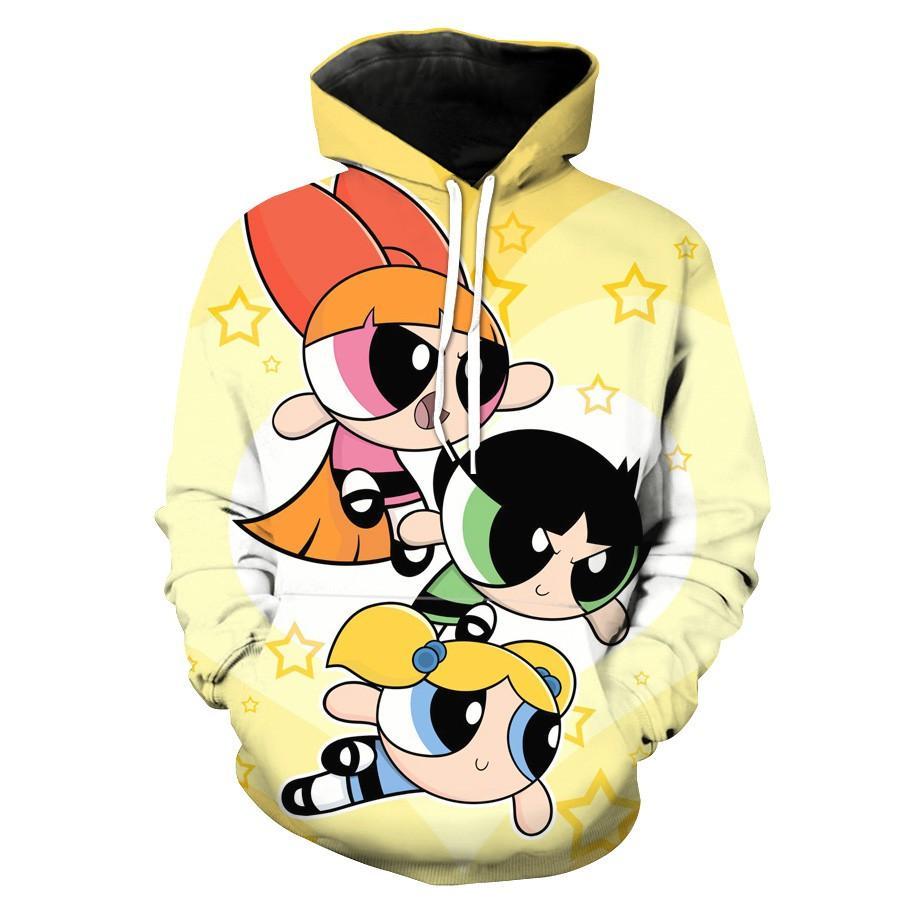 Powerpuff Girls Blossom Bubbles And Butters Hoodie 3D