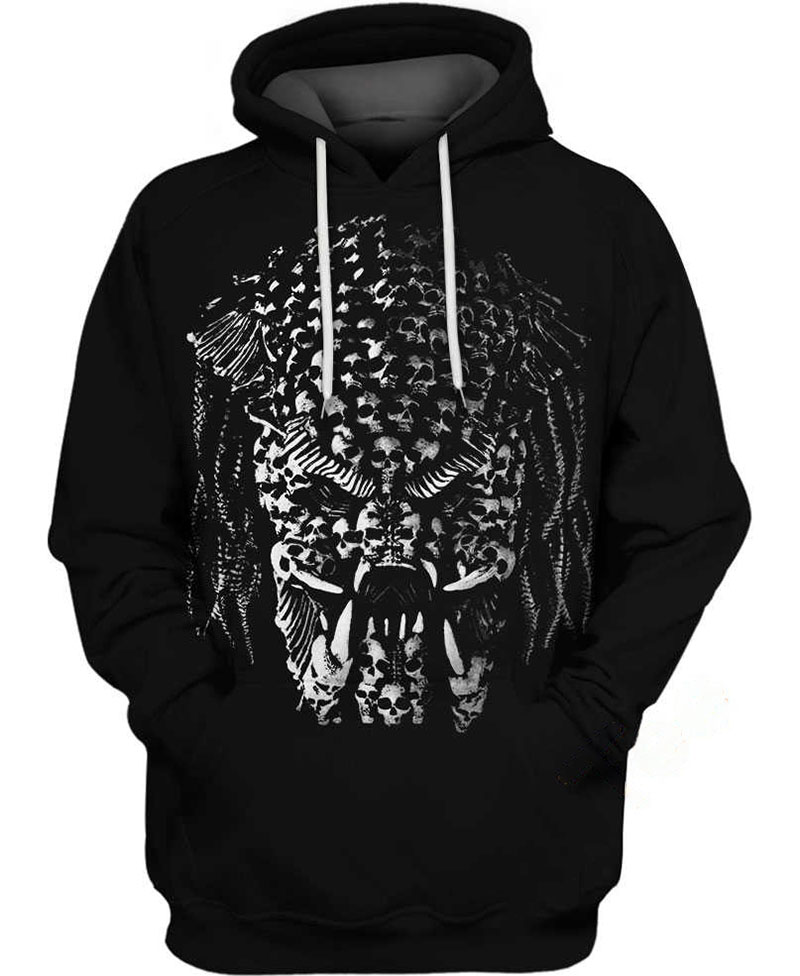 Predator Skull Hoodie 3D