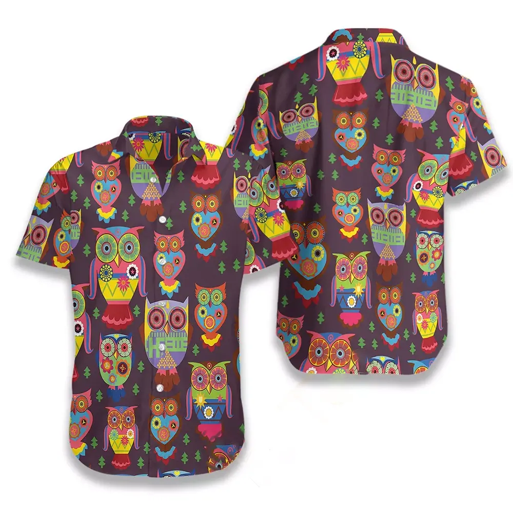Premium Owl Pattern Hawaiian shirts
