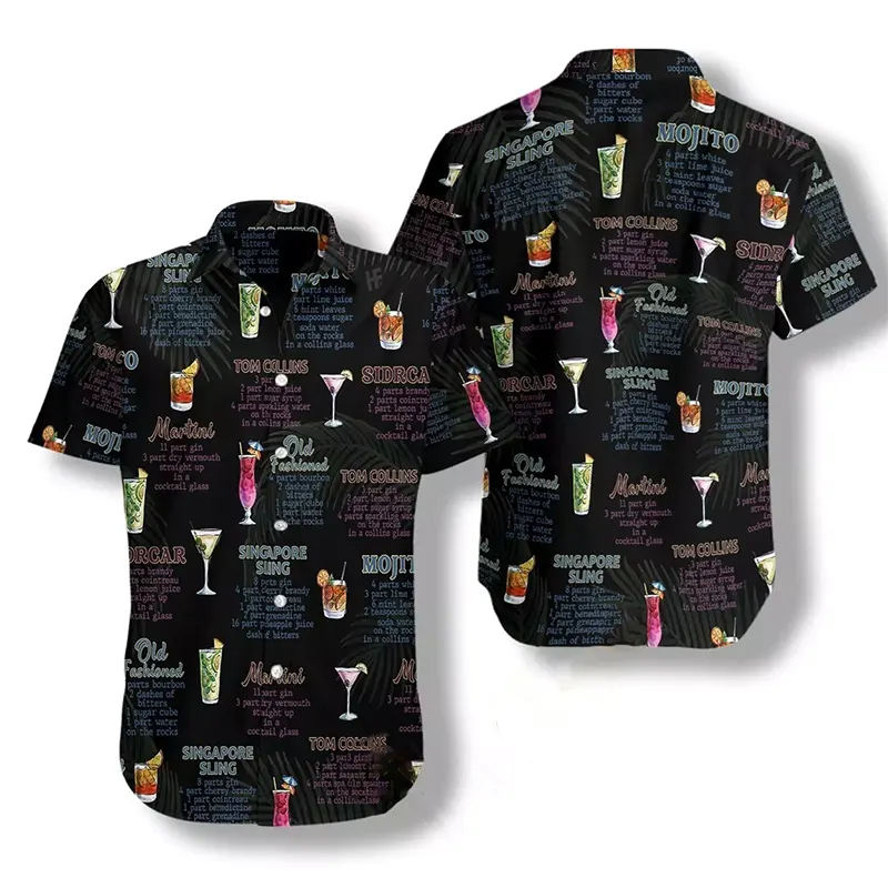 Premium Tropical Cocktail Dark Ver Hawaiian shirts