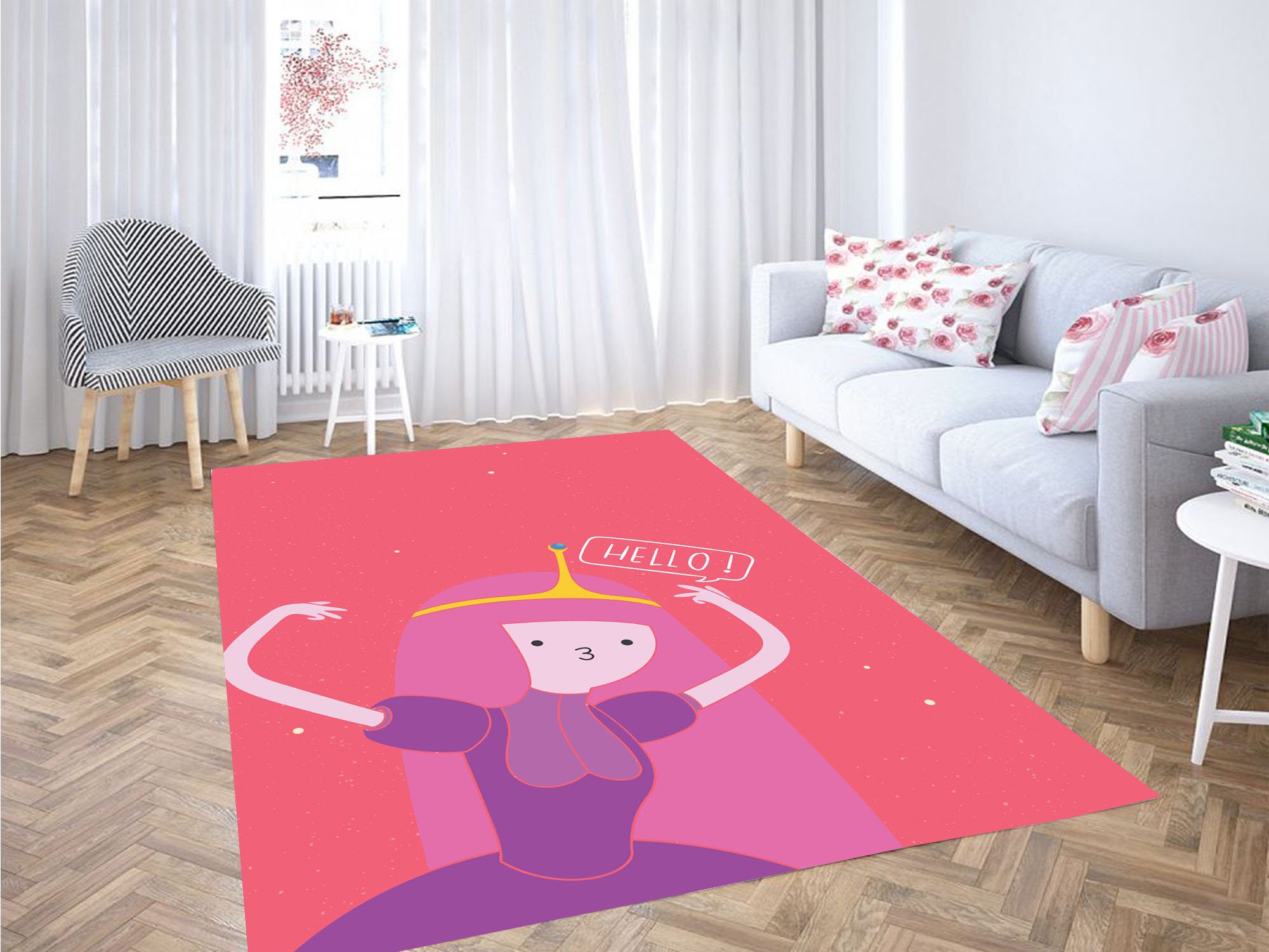 Princess Bubblegum Hello Carpet Rug
