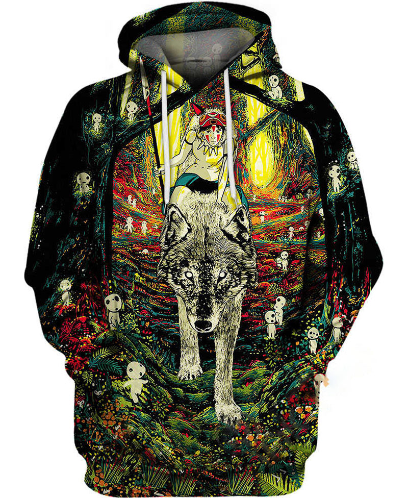 Princess Mononoke Hime Hoodie 3D