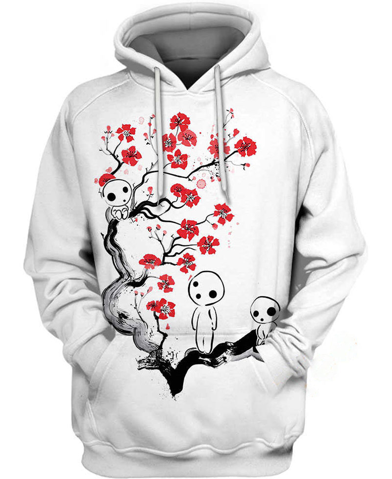 Princess Mononoke Kodama Hoodie 3D
