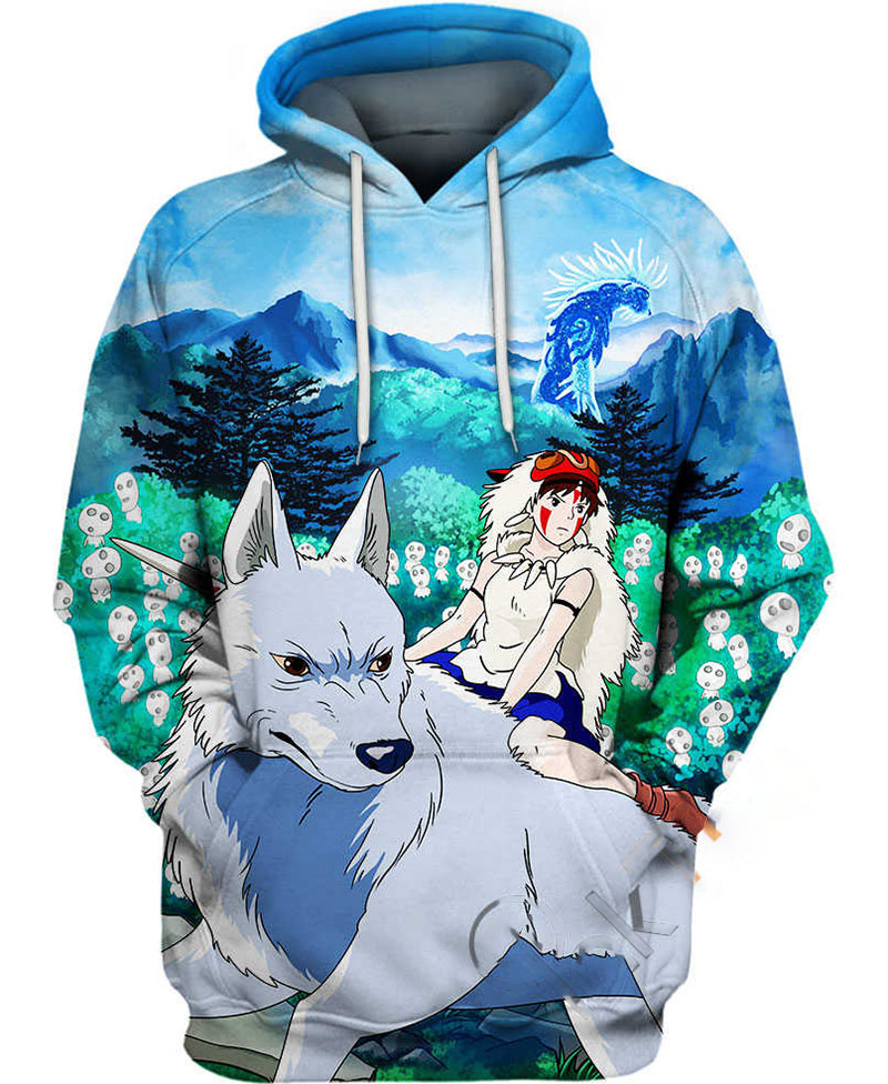 Princess Mononoke San And Moro Hoodie 3D