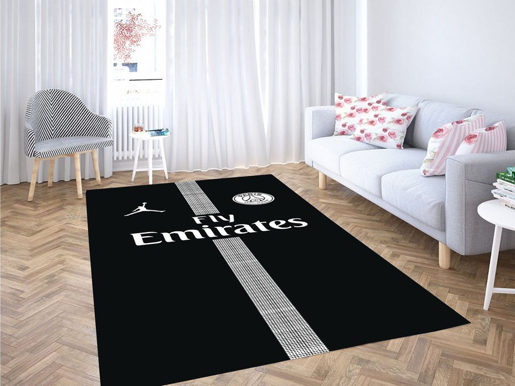 Psg Emblem Living Room Modern Carpet Rug