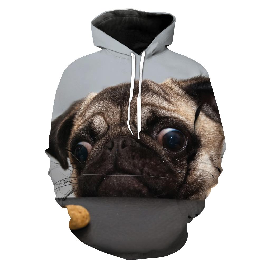 Pug Cute Pug Animal Printed Hoodie 3D