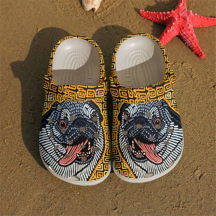 Pug Happy Crocs Clog Shoes
