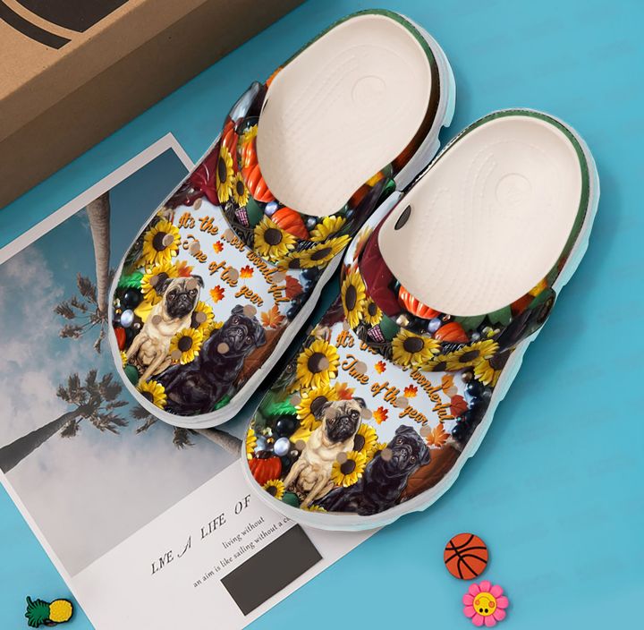 Pug Most Wonderful Time Crocs Clog Shoes