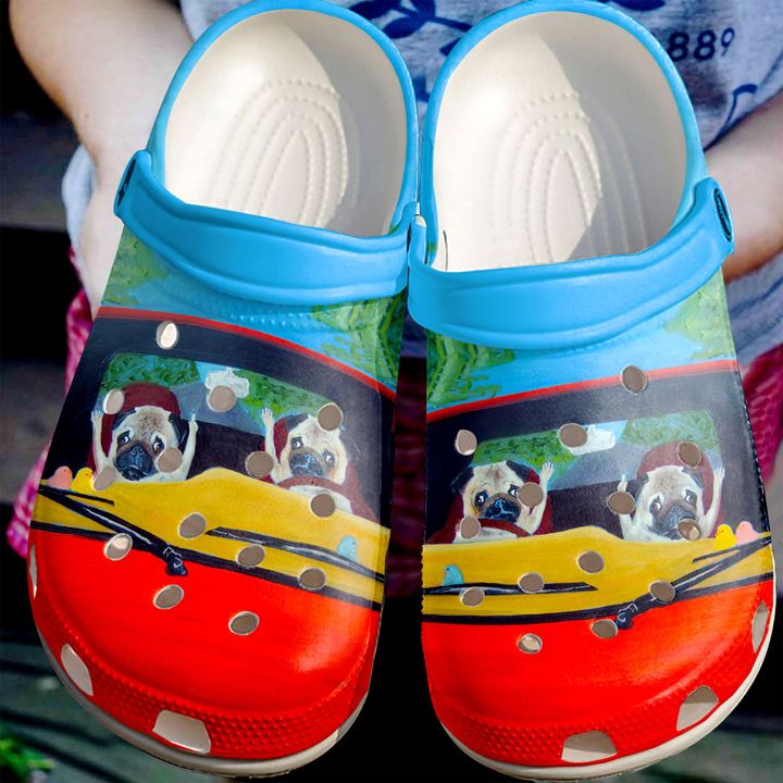Pug Road Rage Crocs Clog Shoes