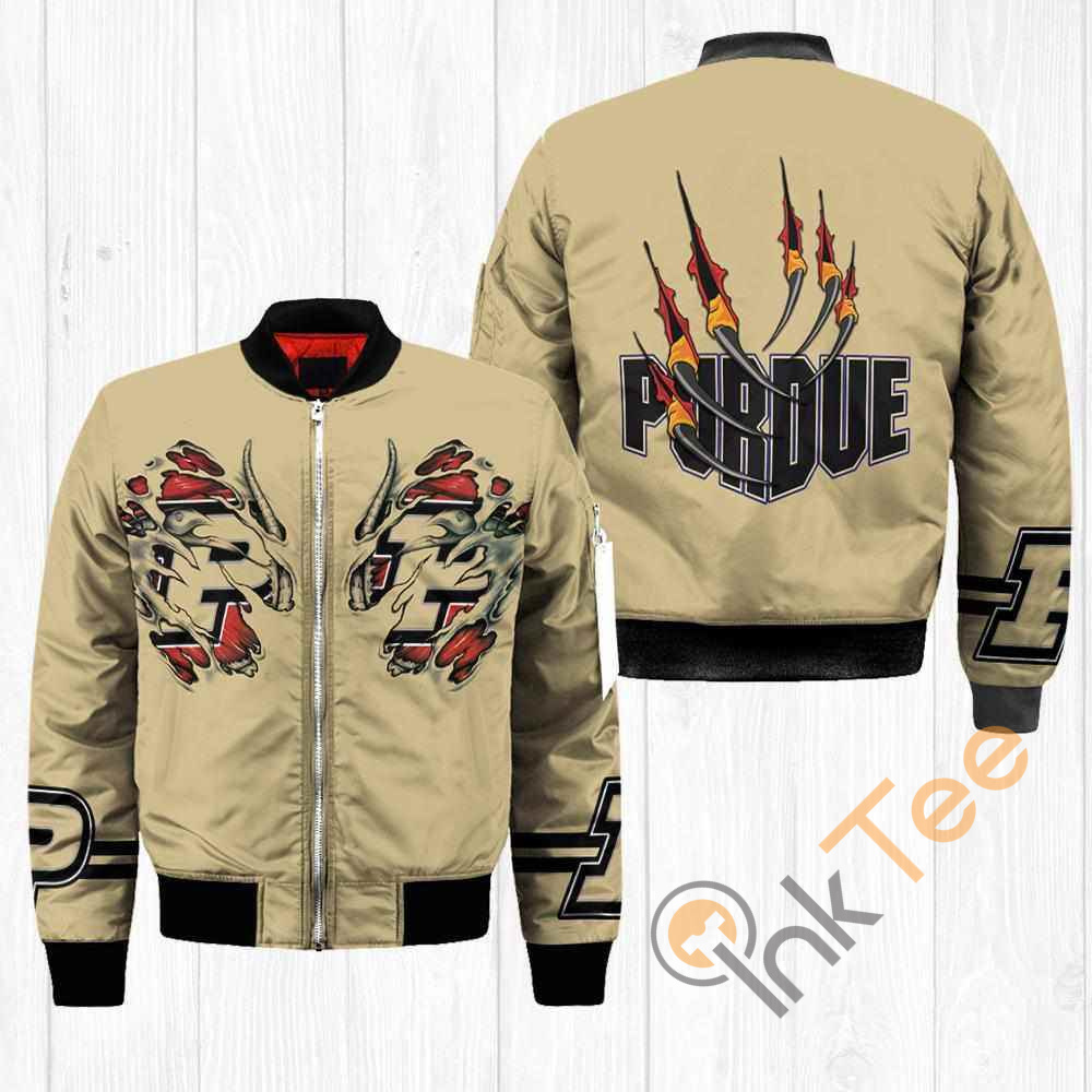 Purdue Boilermakers NCAA Claws Apparel Best Christmas Gift For Fans Bomber Jacket