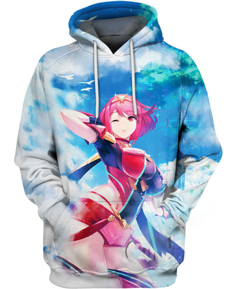 Pyra Xenoblade Anime Girl Hoodie 3D