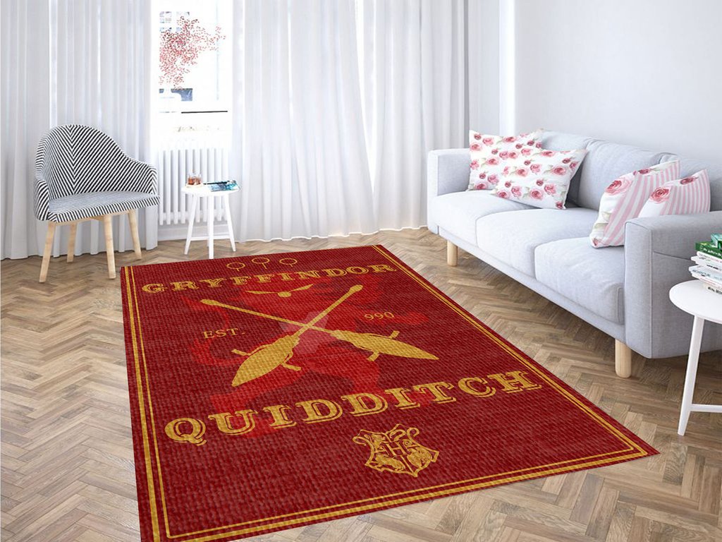 Quidditch Gryffindor Living Room Modern Carpet Rug