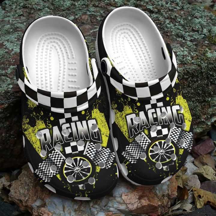 Racing Drag Girl Crocs Clog Shoes