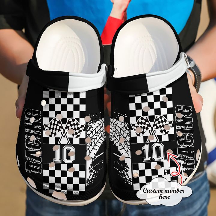 Racing Eat Sleep Crocs Clog Shoes