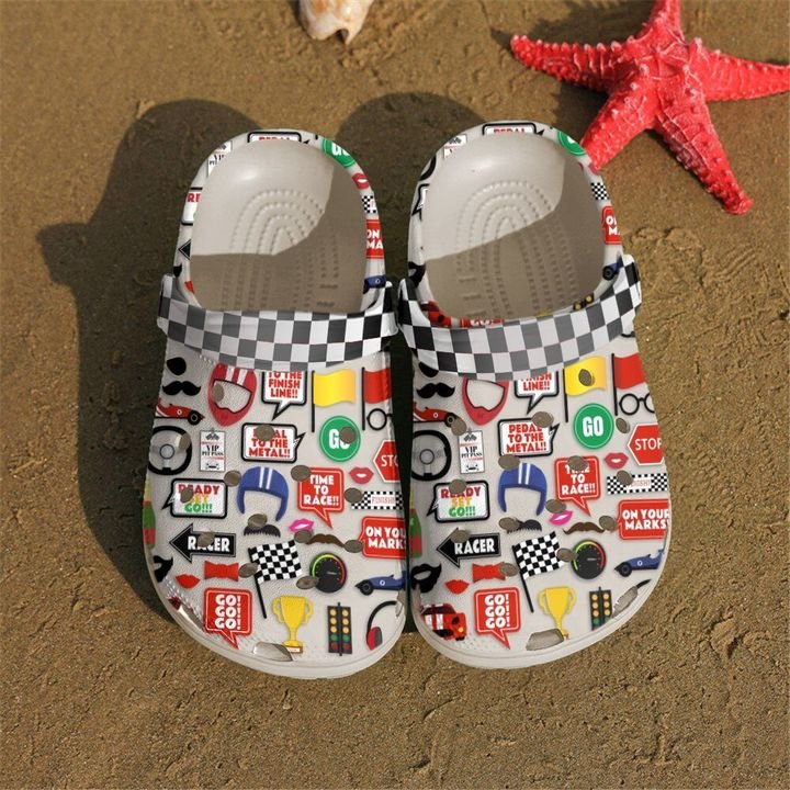 Racing Pedal To The Metal Crocs Clog Shoes