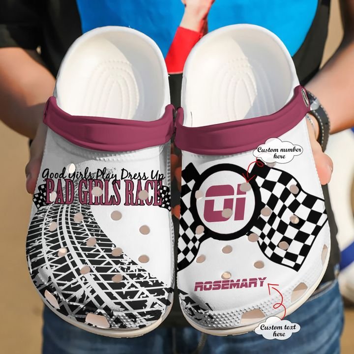 Racing Personalized Bad Girls Race Crocs Clog Shoes