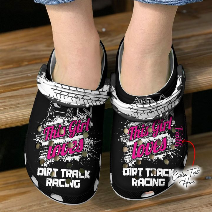 Racing Personalized Love Dirt Track Crocs Clog Shoes