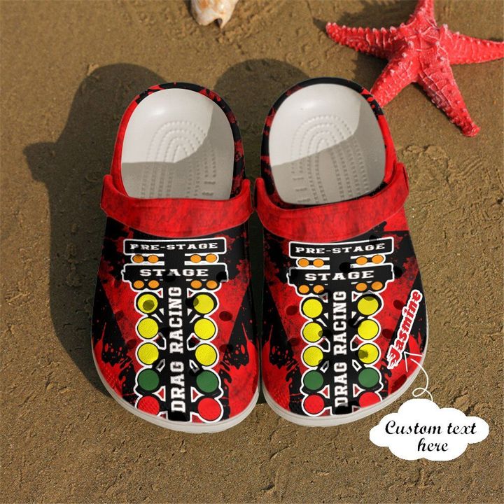 Racing Personalized Red Tree Crocs Clog Shoes