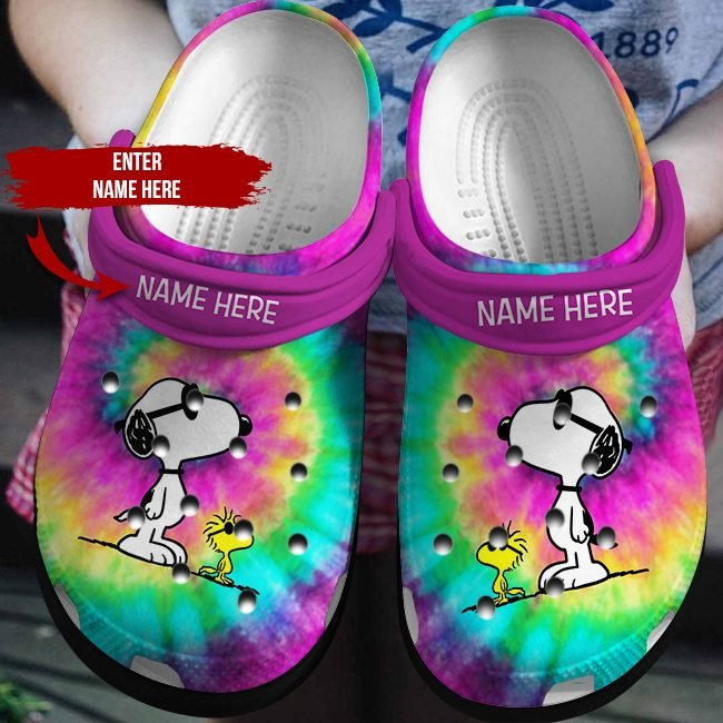 Rainbow Snoopy Crocs Clog Shoes