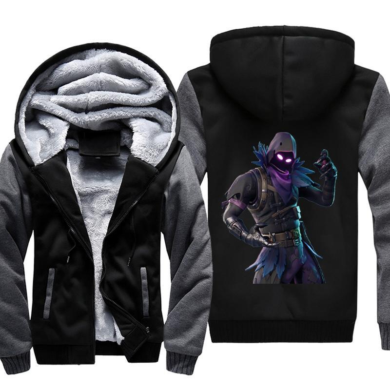 Raven Fleece Jacket Fortnite Jacket Hoodie 3D
