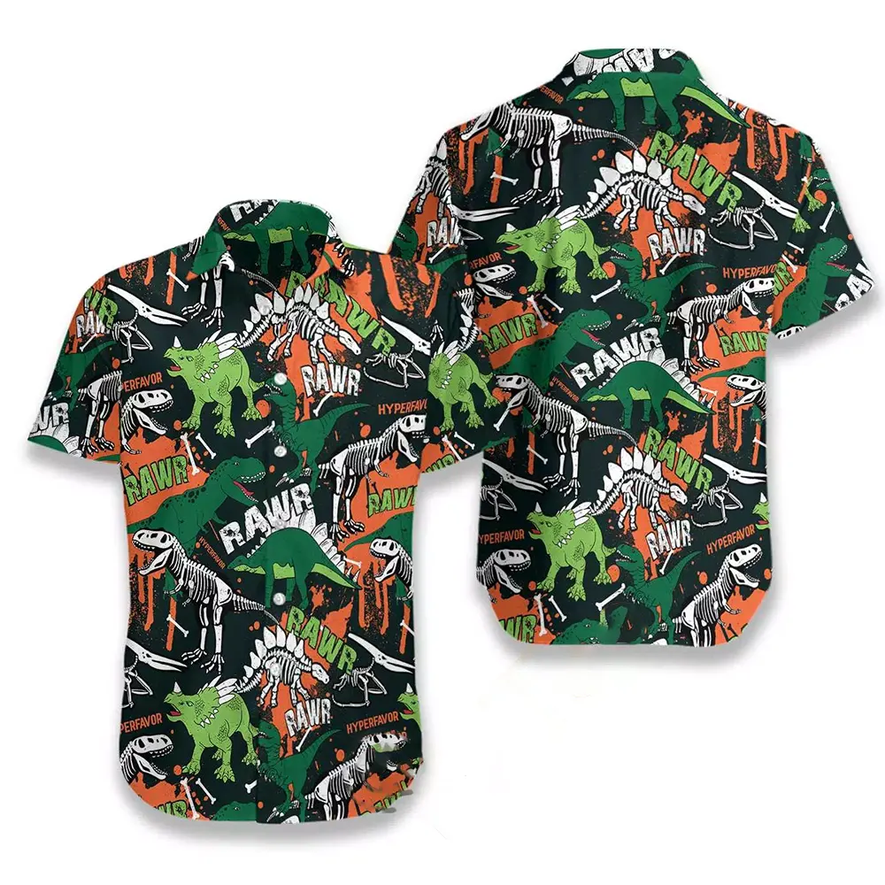Rawr Dinosaur Hawaiian shirts