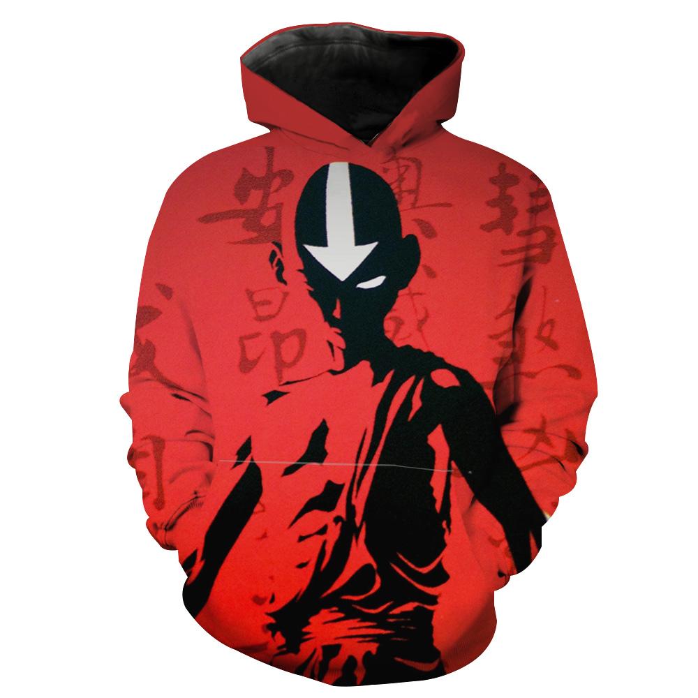 Red Avatar The Last Airbender Red Aang Hoodie 3D