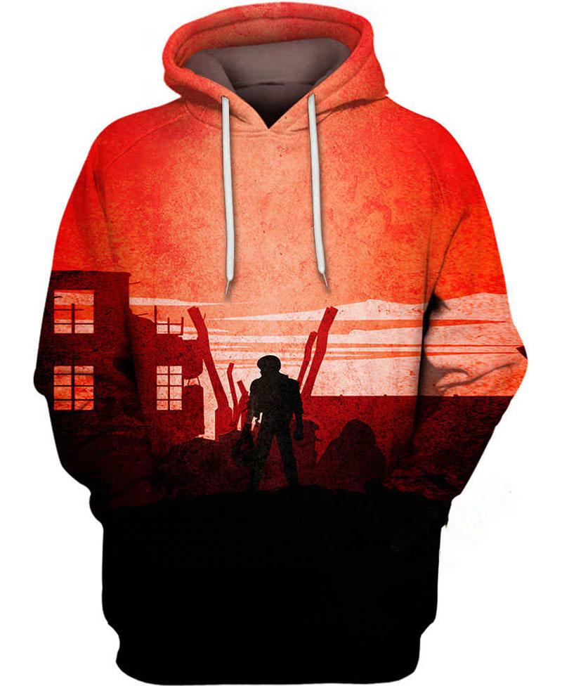 Red Battle Hoodie 3D