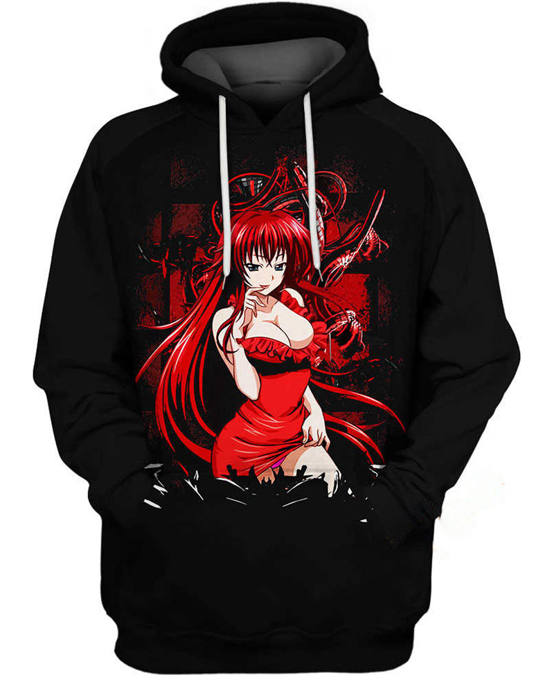 Red Hair Rias Gremory Hoodie 3D