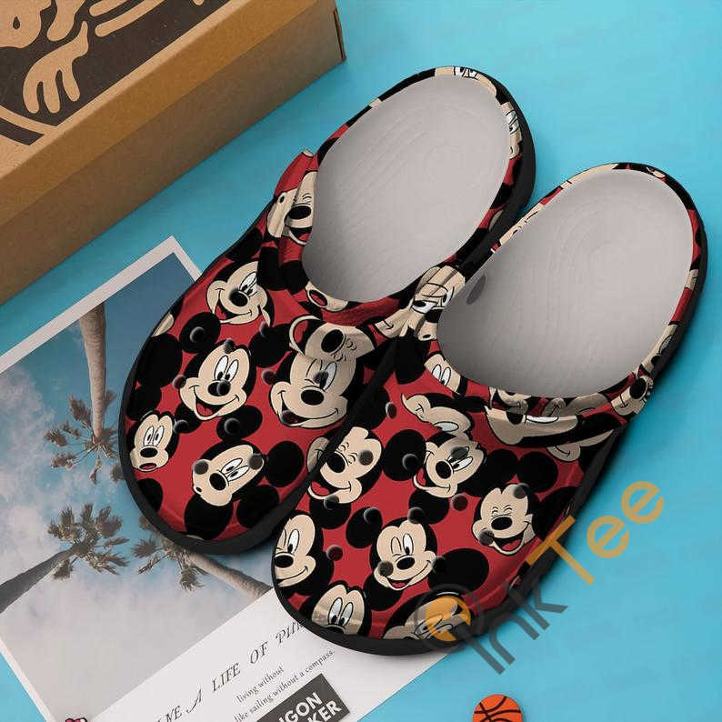Red Mickey Mouse Crocs Clog Shoes