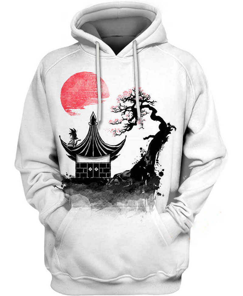Red Sun Saiyan Hoodie 3D