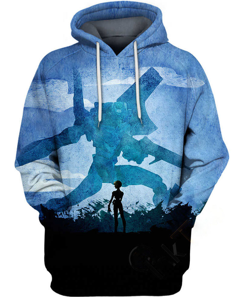 Rei Blue Evangelion Hoodie 3D