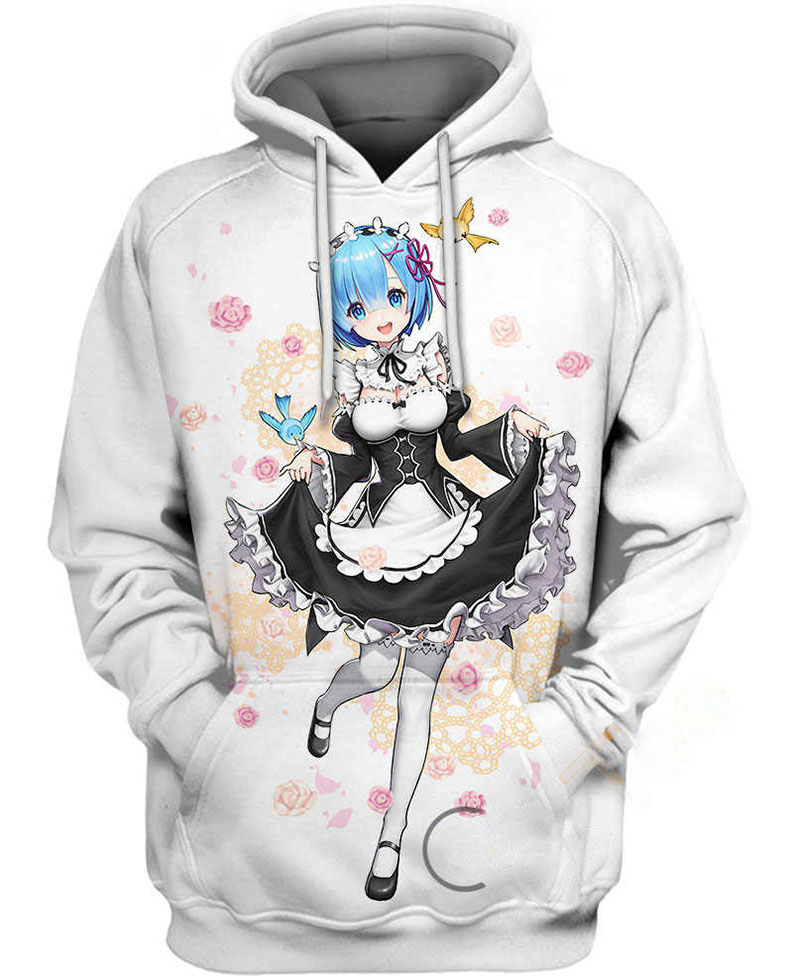 Rem Maid Hoodie 3D