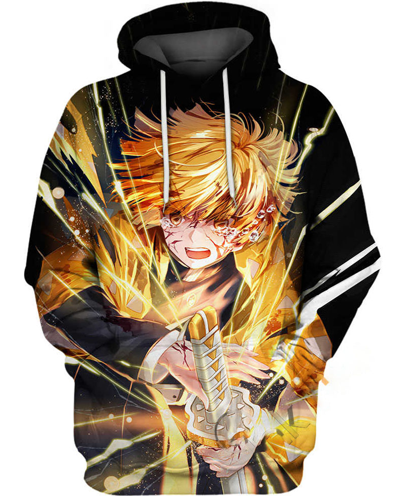 Render Raijin Zenitsu Hoodie 3D