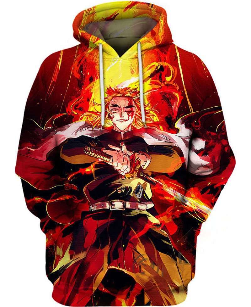 Rengoku Kyoujurou Hoodie 3D