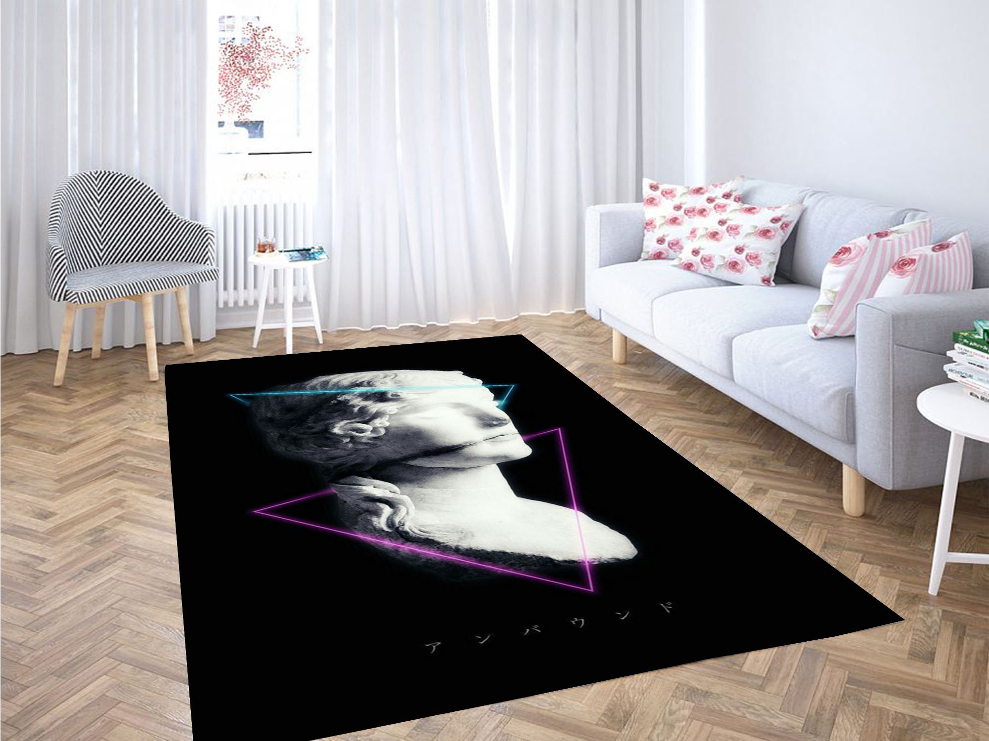 Retrowave 80s Vaporwave Carpet Rug