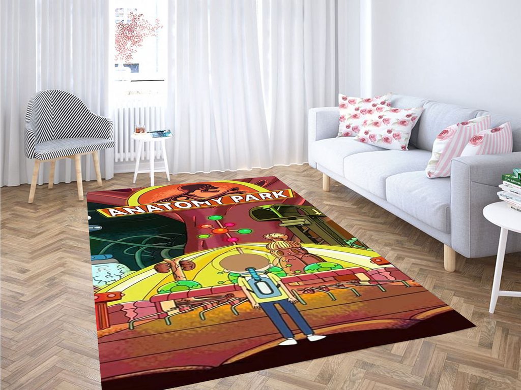 Rick And Morty Anatomy Park Living Room Modern Carpet Rug