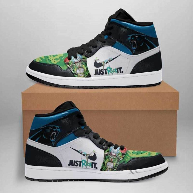 Rick And Morty Carolina Panthers Custom Air Jordan Shoes