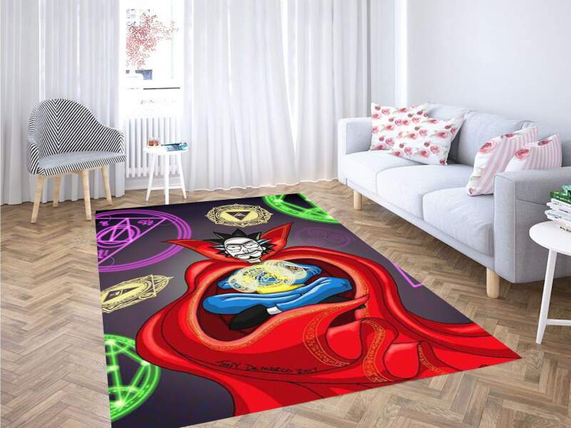 Rick And Morty Dr Strange Carpet Rug