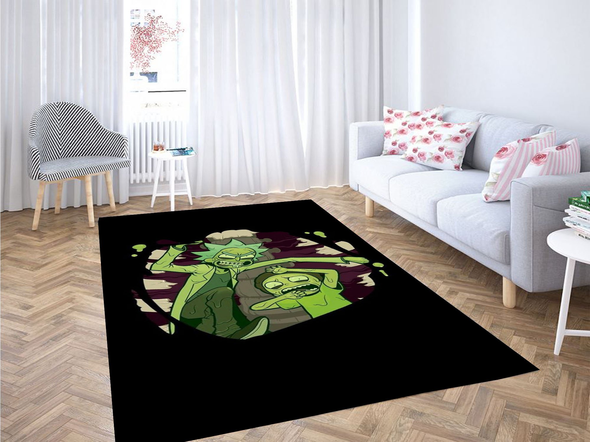 Rick And Morty Header Carpet Rug