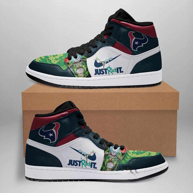 Rick And Morty Houston Texans Custom Air Jordan Shoes