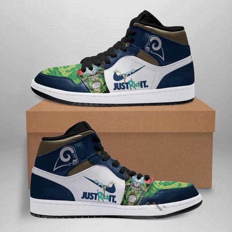 Rick And Morty Los Angeles Rams Custom Air Jordan Shoes