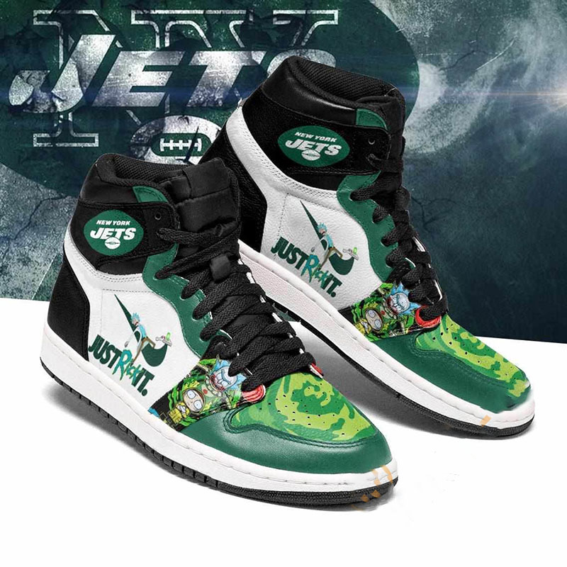 Rick And Morty New York Jets Custom Air Jordan Shoes