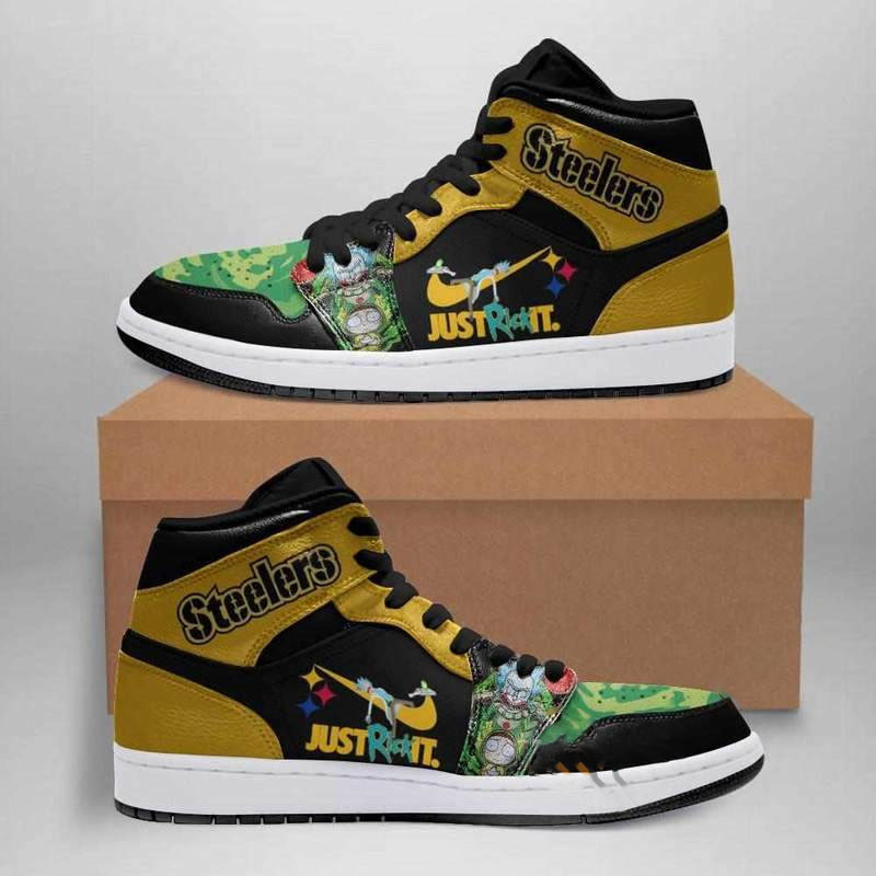 Rick And Morty Pittsburgh Steelers Custom Air Jordan Shoes