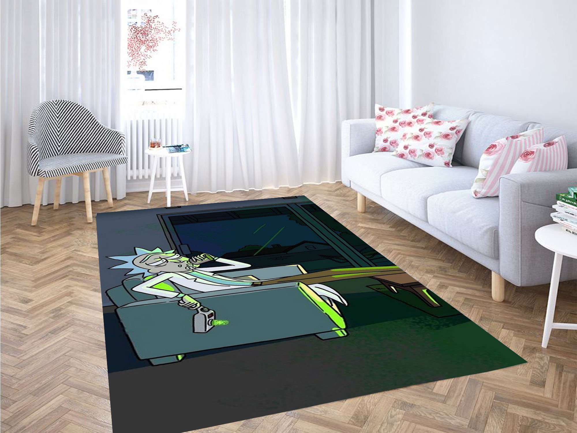 Rick And Morty Wallpaper Carpet Rug