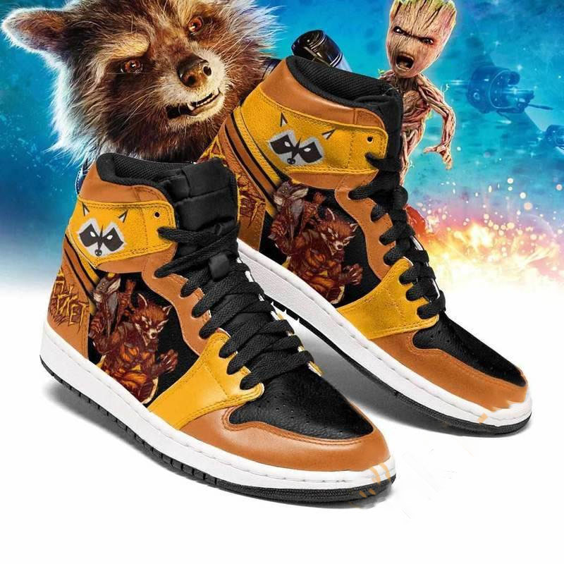 Rocket Raccoon Marvel Custom Air Jordan Shoes