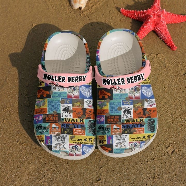 Roller Derby Girl Crocs Clog Shoes