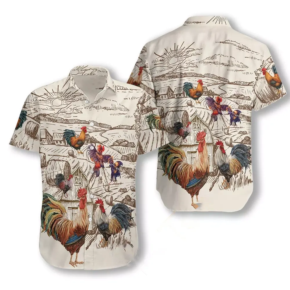 Rooster Hawaiian shirts