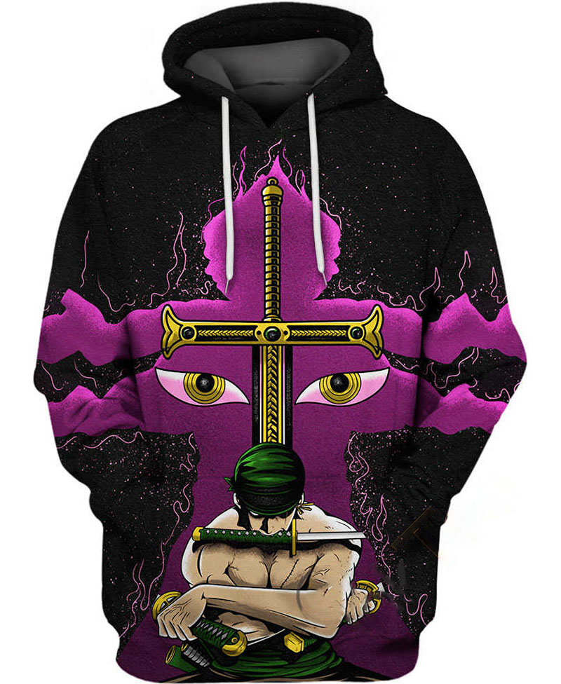 Roronoa Zoro Cross Hoodie 3D