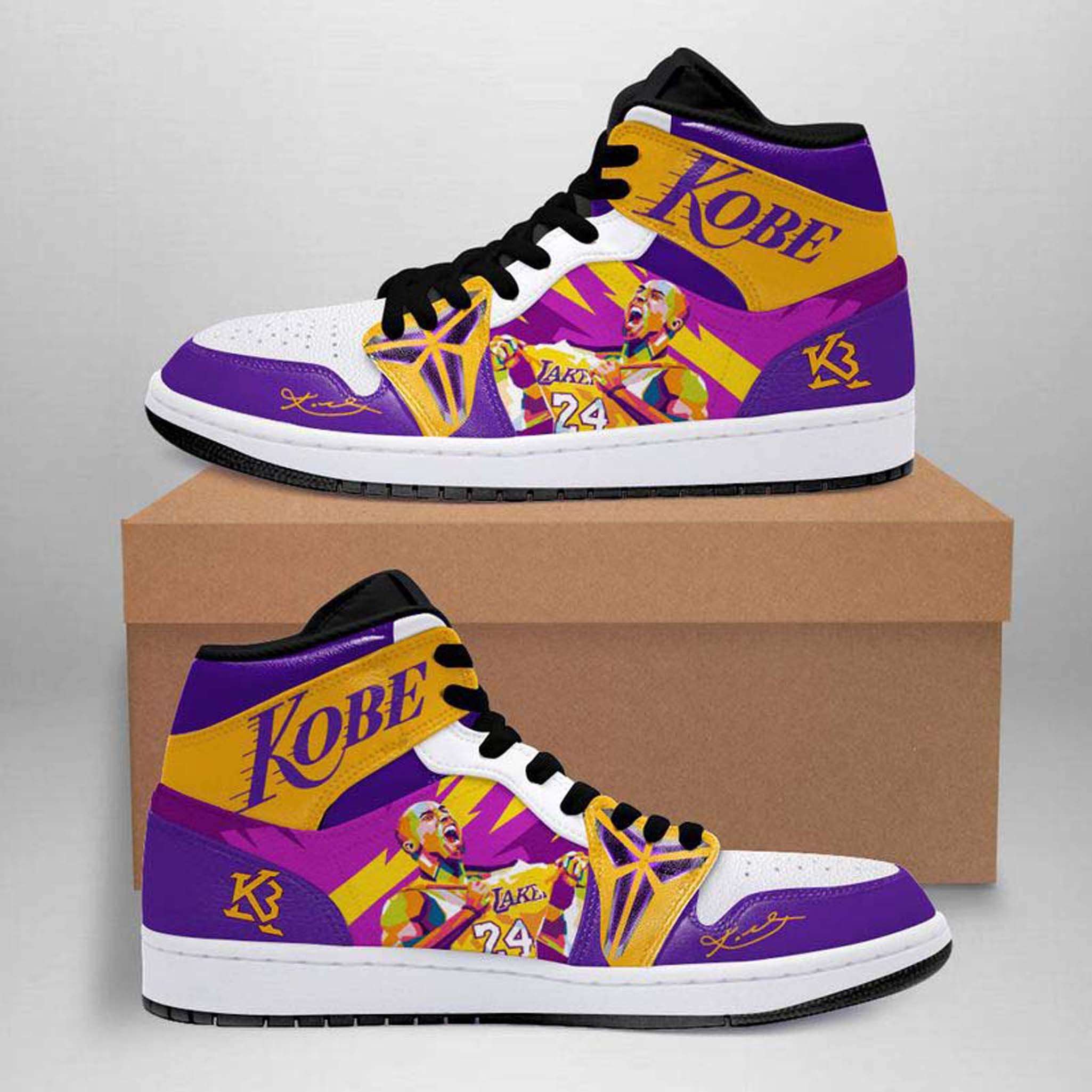 S Kobe Bryant Lakers 24 Basketball Air Jordan Shoes