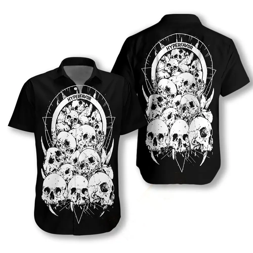 Sacred Skull Seamless Pattern Hawaiian shirts